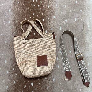 Loewe Mini Slit Tote Bag w logo shoulder strap